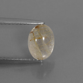 Cuarzo rutilado amarillo natural de 1,47 ct, transparente, transparente / translúcido