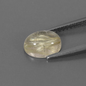 Cuarzo rutilado amarillo natural de 1,60 ct, transparente, transparente / translúcido