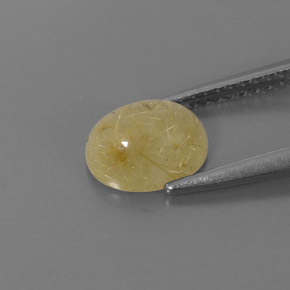 Cuarzo rutilado amarillo natural de 1,45 ct, transparente, transparente / translúcido