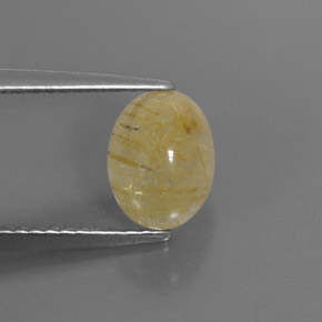 Cuarzo rutilado amarillo natural de 1,45 ct, transparente, transparente / translúcido