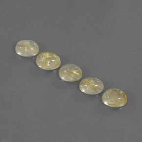 Gemas de cuarzo rutilado amarillo natural de  ct, transparente, transparente / translúcido