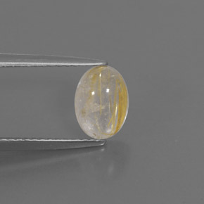 Cuarzo rutilado amarillo natural de 1,42 ct, transparente, transparente / translúcido