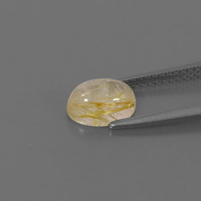 Cuarzo rutilado amarillo natural de 1,42 ct, transparente, transparente / translúcido