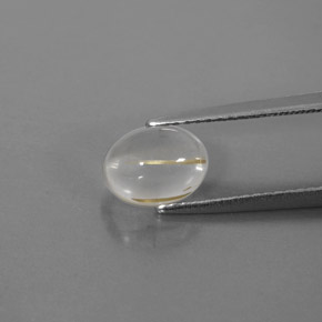 Cuarzo rutilado amarillo natural de 1,64 ct, transparente, transparente / translúcido