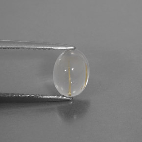 Cuarzo rutilado amarillo natural de 1,64 ct, transparente, transparente / translúcido