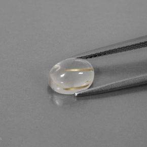 Cuarzo rutilado amarillo natural de 1,64 ct, transparente, transparente / translúcido
