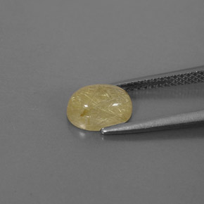 Cuarzo rutilado amarillo natural de 1,60 ct, transparente, transparente / translúcido