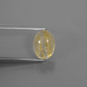 Cuarzo rutilado amarillo natural de 1,67 ct, transparente, transparente / translúcido