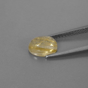 Cuarzo rutilado amarillo natural de 1,67 ct, transparente, transparente / translúcido