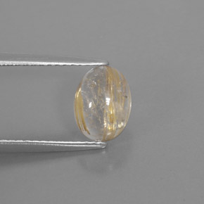 Cuarzo rutilado amarillo natural de 1,63 ct, transparente, transparente / translúcido