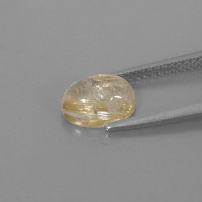 Cuarzo rutilado amarillo natural de 1,63 ct, transparente, transparente / translúcido