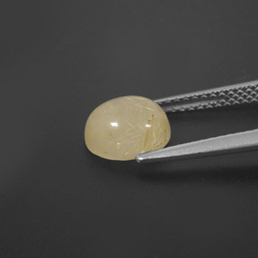 Cuarzo rutilado amarillo natural de 1,63 ct, transparente, transparente / translúcido