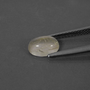 Cuarzo rutilado amarillo natural de 1,35 ct, transparente, transparente / translúcido