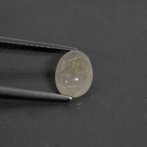 Cuarzo rutilado amarillo natural de 1,46 ct, transparente, transparente / translúcido