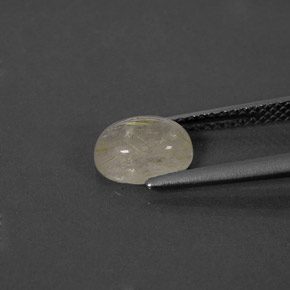 Cuarzo rutilado amarillo natural de 1,46 ct, transparente, transparente / translúcido