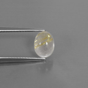 Cuarzo rutilado amarillo natural de 1,68 ct, transparente, transparente / translúcido