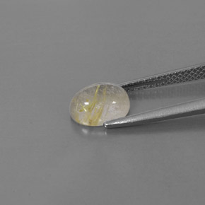 Cuarzo rutilado amarillo natural de 1,68 ct, transparente, transparente / translúcido