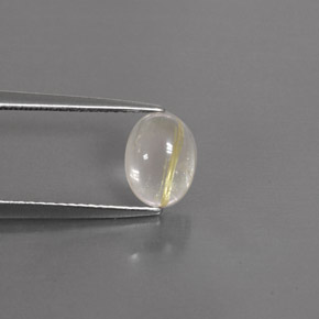 Cuarzo rutilado amarillo natural de 1,54 ct, transparente, transparente / translúcido