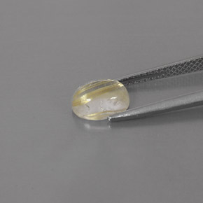Cuarzo rutilado amarillo natural de 1,54 ct, transparente, transparente / translúcido