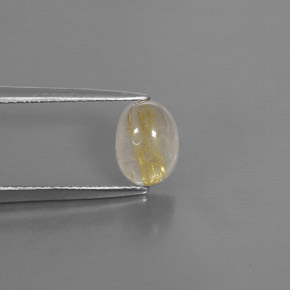 Cuarzo rutilado amarillo natural de 1,45 ct, transparente, transparente / translúcido