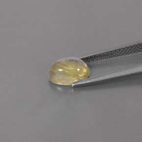 Cuarzo rutilado amarillo natural de 1,45 ct, transparente, transparente / translúcido
