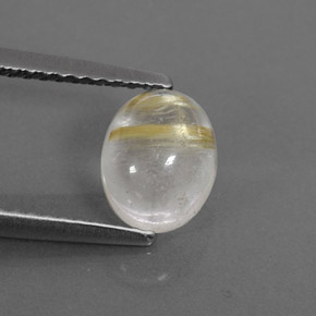 Cuarzo rutilado amarillo natural de 1,45 ct, transparente, transparente / translúcido