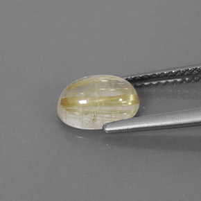Cuarzo rutilado amarillo natural de 1,54 ct, transparente, transparente / translúcido