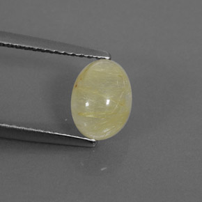 Cuarzo rutilado amarillo natural de 1,58 ct, transparente, transparente / translúcido