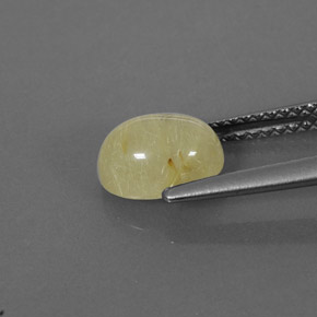 Cuarzo rutilado amarillo natural de 1,58 ct, transparente, transparente / translúcido