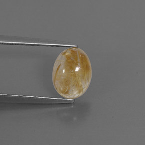 Cuarzo rutilado amarillo natural de 1,48 ct, transparente, transparente / translúcido