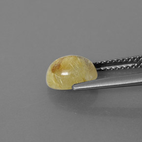 Cuarzo rutilado amarillo natural de 1,46 ct, transparente, transparente / translúcido