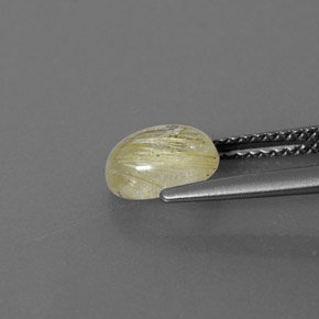 Cuarzo rutilado amarillo natural de 1,40 ct, transparente, transparente / translúcido