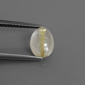 Cuarzo rutilado amarillo natural de 1,52 ct, transparente, transparente / translúcido