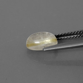 Cuarzo rutilado amarillo natural de 1,52 ct, transparente, transparente / translúcido