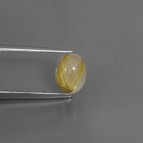 Cuarzo rutilado amarillo natural de 1,44 ct, transparente, transparente / translúcido