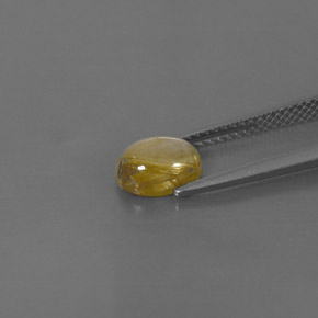 Cuarzo rutilado amarillo natural de 1,44 ct, transparente, transparente / translúcido