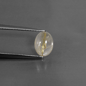 Cuarzo rutilado amarillo natural de 1,33 ct, transparente, transparente / translúcido