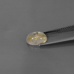 Cuarzo rutilado amarillo natural de 1,33 ct, transparente, transparente / translúcido