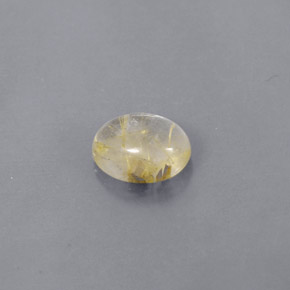 Cuarzo rutilado amarillo natural de 1,51 ct, corte óvalo, transparente