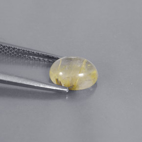 Cuarzo rutilado amarillo natural de 1,51 ct, corte óvalo, transparente