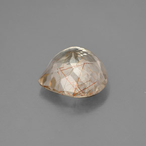 Cuarzo rutilado amarillo natural de 3,65 ct, en forma de pera, transparente