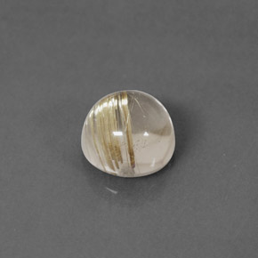 Cuarzo rutilado amarillo natural de 1,99 ct, corte redondo, transparente