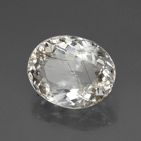 Cuarzo rutilado amarillo natural de 4,54 ct, corte óvalo, transparente