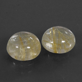 Gemas de cuarzo rutilado amarillo natural de  ct, corte redondo, transparente