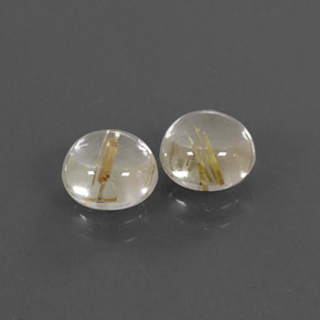 Gemas de cuarzo rutilado amarillo natural de  ct, corte redondo, transparente