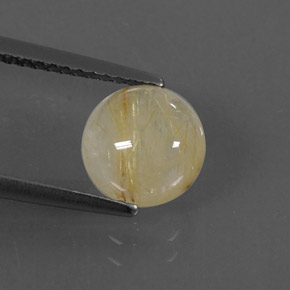 Cuarzo rutilado amarillo natural de 2,10 ct, transparente, transparente / translúcido