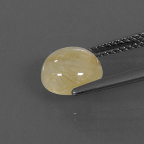 Cuarzo rutilado amarillo natural de 2,10 ct, transparente, transparente / translúcido