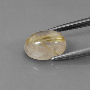 Cuarzo rutilado amarillo natural de 1,75 ct, transparente, transparente / translúcido