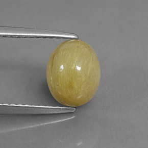 Cuarzo rutilado amarillo natural de 1,89 ct, corte óvalo, translúcido