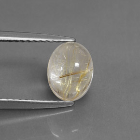 Cuarzo rutilado amarillo natural de 1,54 ct, transparente, transparente / translúcido